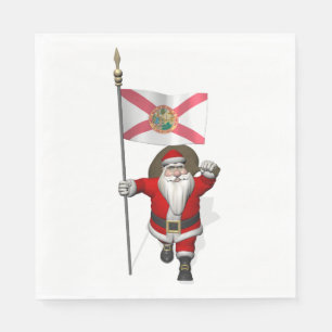 Patriottische Santa Claus Bezoek Florida Servet