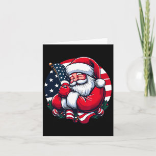Patriottische Santa Claus Mannen Vrouwen Vlag van Kaart