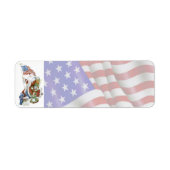 Patriottische Santa Flag Holiday Label (Voorkant)