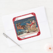 Patriottische Santa Merry Christmas Gift Stickers (Envelop)