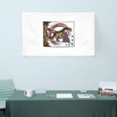Patriottische Sasquatch Vlag Vintage Spandoek (Beurs)