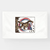 Patriottische Sasquatch Vlag Vintage Spandoek (Horizontaal)