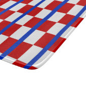 Patriottische Schachbrett Glas Snijplank (Hoek)