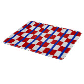 Patriottische Schachbrett Glas Snijplank (Hoek)