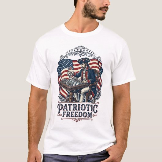 Patriottische Schaker Vector Grafische T-shirt (Voorkant)