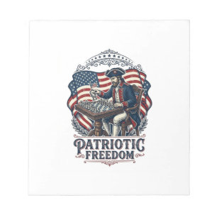 Patriottische Schaker Vector Grafische T-shirt Notitieblok