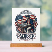 Patriottische Schaker Vector Graphic T-shirt Acryl Bord (Neutraal)