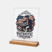 Patriottische Schaker Vector Graphic T-shirt Acryl Bord (Hoek)