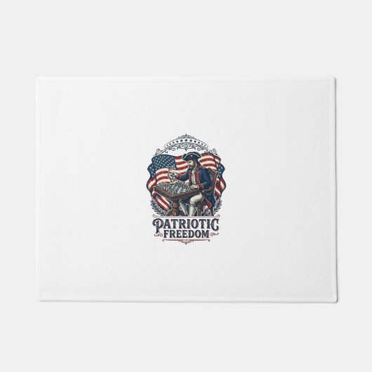 Patriottische Schaker Vector Graphic T-shirt Deurmat (Voorkant)