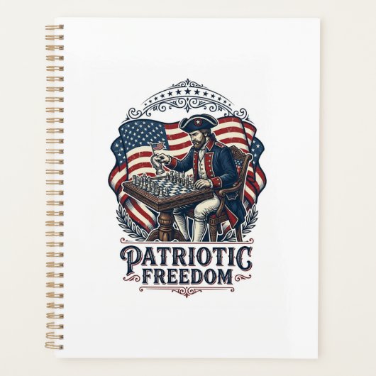 Patriottische Schaker Vector Graphic T-shirt Planner (Voorkant)