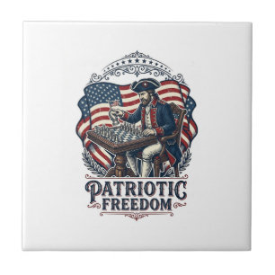 Patriottische Schaker Vector Graphic T-shirt Tegeltje