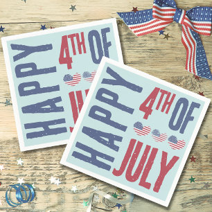 Patriottische Schattigee Amerikaanse vlag 4th van  Servet