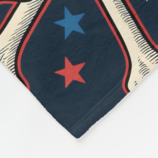 Patriottische schedel en kruisen Amerikaanse vlag Fleece Deken (Hoek)