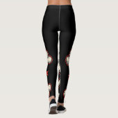 Patriottische schedel en kruisen Amerikaanse vlag Leggings (Achterkant)