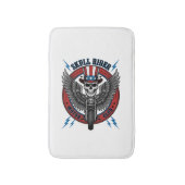 Patriottische Schedel Motor Eagle Vintage Badmat (Voorkant Verticaal)