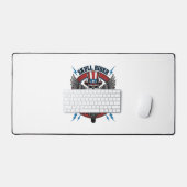 Patriottische Schedel Motor Eagle Vintage Bureaumat (Keyboard & Muis)