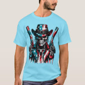 Patriottische schedel t-shirt (Voorkant)
