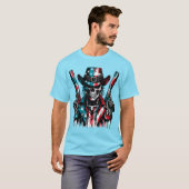 Patriottische schedel t-shirt (Voorkant volledig)
