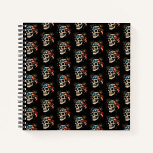 Patriottische Schedel & Vuurwerk Notitieboek