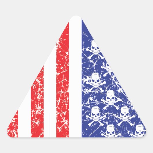 Patriottische schedels sticker (Voorkant)