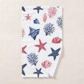 Patriottische schelpen & koraal bad handdoek (Handdoek)