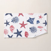 Patriottische schelpen & koraal bad handdoek (Handdoek)