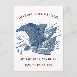 patriottische schilderende Eagle USA-vlagpijlen Briefkaart