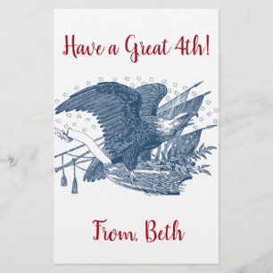 patriottische schilderende Eagle USA-vlagpijlen Briefpapier