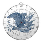 patriottische schilderende Eagle USA-vlagpijlen Dartbord (Voorkant)