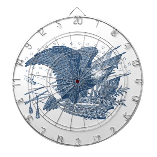 patriottische schilderende Eagle USA-vlagpijlen Dartbord (Voorkant)