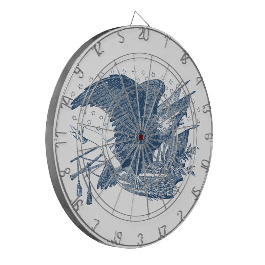 patriottische schilderende Eagle USA-vlagpijlen Dartbord (Voorkant Links)
