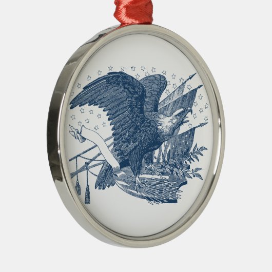  patriottische schilderende Eagle USA-vlagpijlen Metalen Ornament (Rechts)