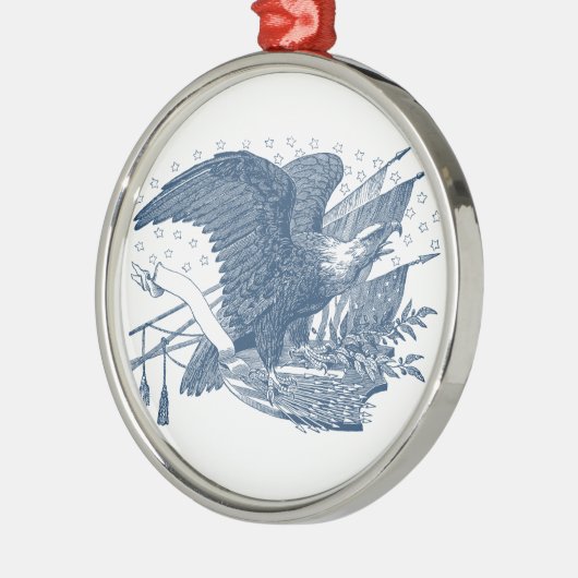  patriottische schilderende Eagle USA-vlagpijlen Metalen Ornament (Links)