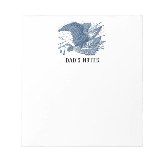 patriottische schilderende Eagle USA-vlagpijlen Notitieblok (Voorkant)