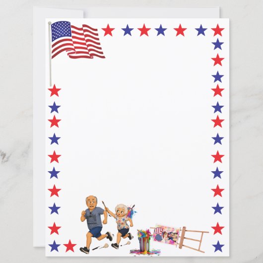Patriottische Schilderkunst Rampenbriefpapier (Achterkant)