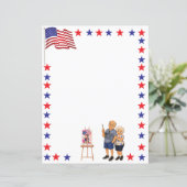 Patriottische Schilderkunst Rampenbriefpapier (Staand voorkant)