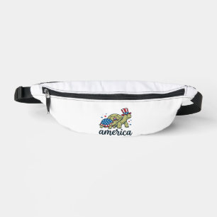 Patriottische Schildpad Amerika Vintage Gravure On Heuptasje