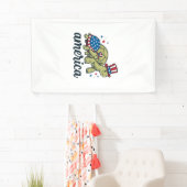 Patriottische Schildpad Amerika Vintage Gravure On Spandoek (Insitu)