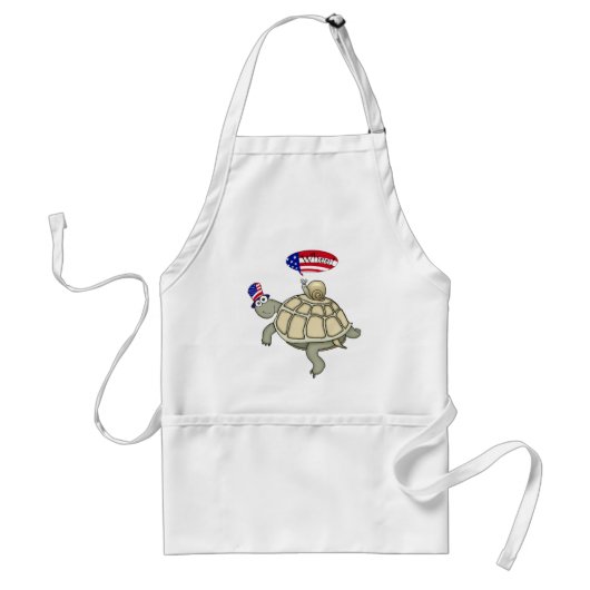 Patriottische schildpad en slakkenapron! standaard schort (Voorkant)