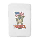 Patriottische Schildpad 'Merica Vintage Vector Badmat (Voorkant Verticaal)