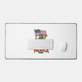 Patriottische Schildpad 'Merica Vintage Vector Bureaumat (Keyboard & Muis)