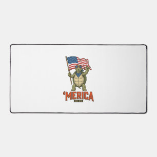 Patriottische Schildpad 'Merica Vintage Vector Bureaumat