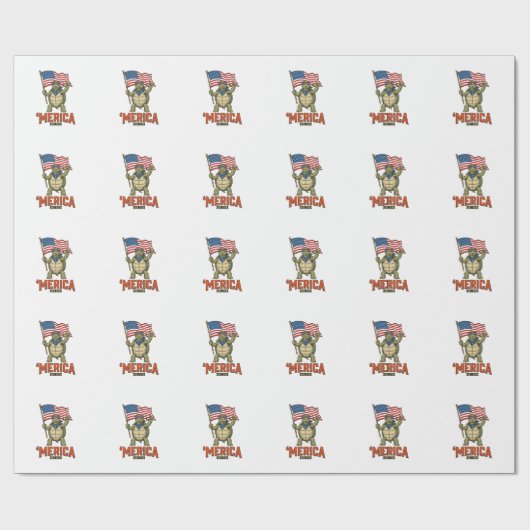 Patriottische Schildpad 'Merica Vintage Vector Cadeaupapier (Vlak)