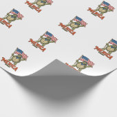 Patriottische Schildpad 'Merica Vintage Vector Cadeaupapier (Hoek)