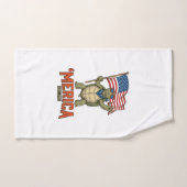 Patriottische Schildpad 'Merica Vintage Vector Handdoek (Handdoek)