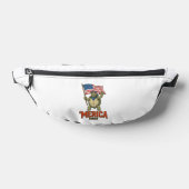 Patriottische Schildpad 'Merica Vintage Vector Heuptasje (Liggend)