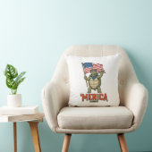Patriottische Schildpad 'Merica Vintage Vector Kussen (Stoel)