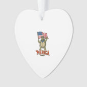 Patriottische Schildpad 'Merica Vintage Vector Ornament (voorkant)