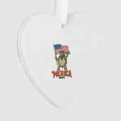 Patriottische Schildpad 'Merica Vintage Vector Ornament (voorkant)