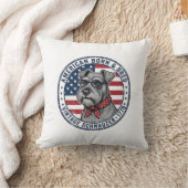 Patriottische Schnauzer Hond Vintage Kussen (Deken)